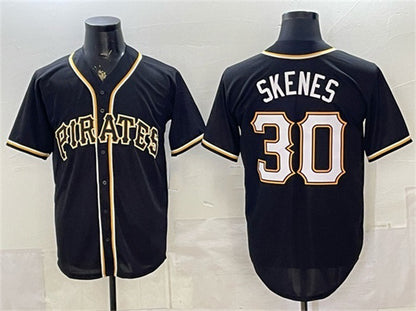 Pittsburgh Pirates #30 Paul Skenes 2026 Fashion Black RONA Out Stitched Jersey