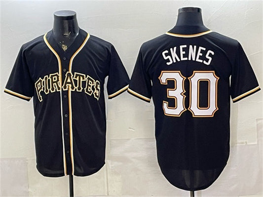 Pittsburgh Pirates #30 Paul Skenes 2026 Fashion Black RONA Out Stitched Jersey