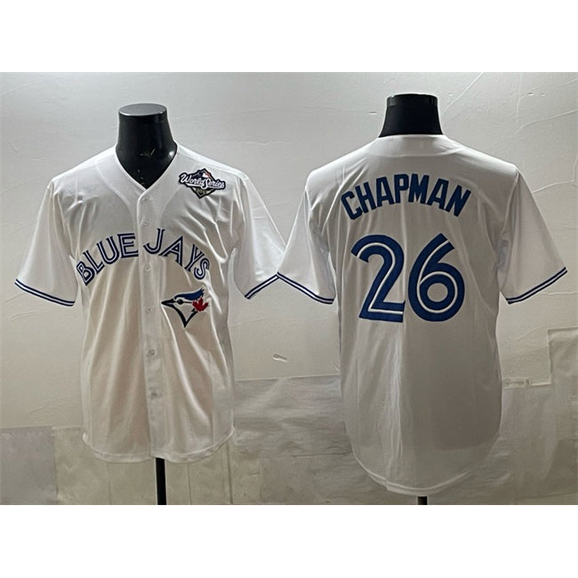 Toronto Blue Jays #26 Matt Chapman White RONA 2025 World Series Home Cool Base Stitched Jersey