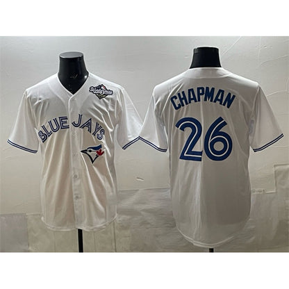 Toronto Blue Jays #26 Matt Chapman White RONA 2025 World Series Home Cool Base Stitched Jersey