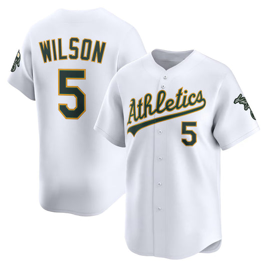 Oakland Athletics #5 Jacob Wilson White RONA Home Limited Player Jersey