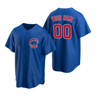 Custom Chicago Cubs Royal RONA Stitched Cool Base Jersey