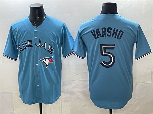 Toronto Blue Jays #5 Daulton Varsho Light Blue RONA 2025 Cool Base Stitched Jersey