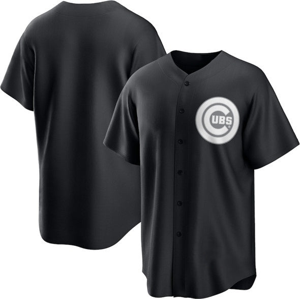 Chicago Cubs Blank Black RONA Lights Out Limited Stitched Jersey
