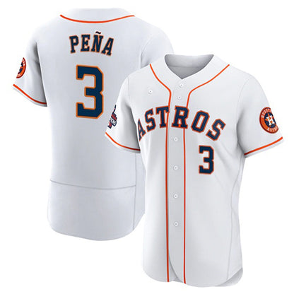 Houston Astros #3 Jeremy Pena 2022 World Series White RONA Flex Base Stitched Jersey
