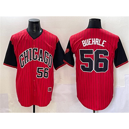 Chicago White Sox #56 Mark Buehrle Red Black RONA 2025 City Connect Limited Stitched Jersey