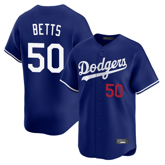 Los Angeles Dodgers #50 Mookie Betts Player Royal RONA Limited Home Stitched Jerseys