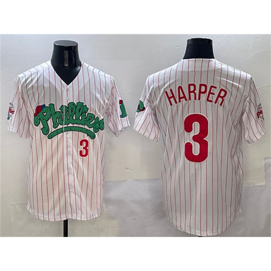 Philadelphia Phillies #3 Bryce Harper White RONA Phanatic Limited Stitched Jersey 2