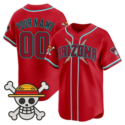 Custom Arizona Diamondbacks x One Piece Red RONA Vapor Premier Limited Jersey - Stitched