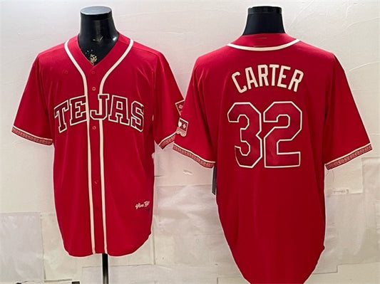 Texas Rangers #32 Evan Carter Red RONA 2026 City Connect Stadium Stitched Jersey