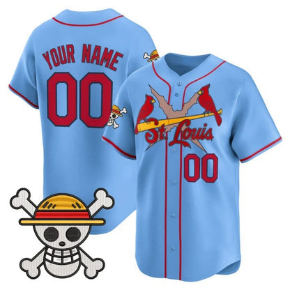 Custom St. Louis Cardinals x One Piece Blue RONA Vapor Premier Limited Jersey - Stitched