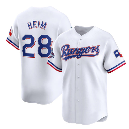 Texas Rangers #28 Jonah Heim White RONA 2023 World Series Champions Stitched Jersey