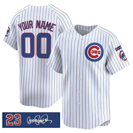 Custom Chicago Cubs Active Player White RONA 'Ryne Sandberg Tribute' Vapor Limited V3 Stitched Jersey