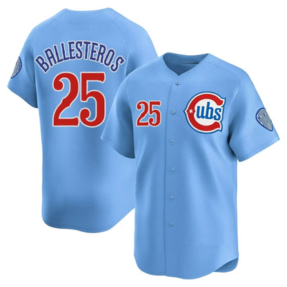Chicago Cubs #25 Moises ballesteros Blue RONA 2024 25 2nd Alternate Limited Stitched Jersey