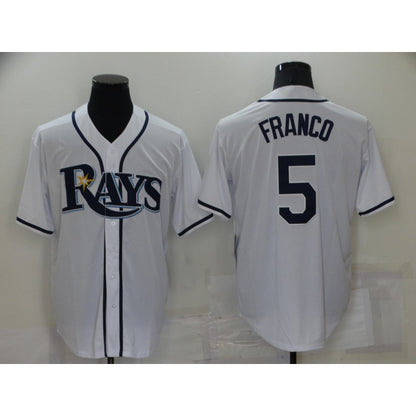 Tampa Bay Rays #5 Wander Franco White RONA Stitched Cool Base Jersey