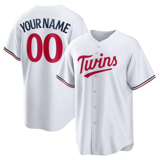 Custom Minnesota Twins White RONA Home Replica Jersey
