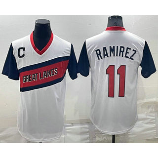 Cleveland Indians #11 Jose Ramirez White RONA 2021 Little League Classic Stitched Jersey