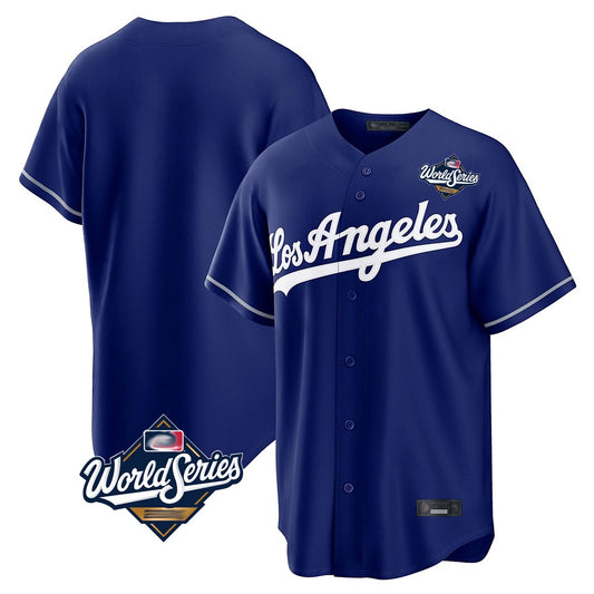 Los Angeles Dodgers Blank Player Royal RONA Game World Series Stitched Jerseys