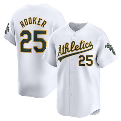 Oakland Athletics #25 Brent Rooker White RONA Home Limited Player Jersey