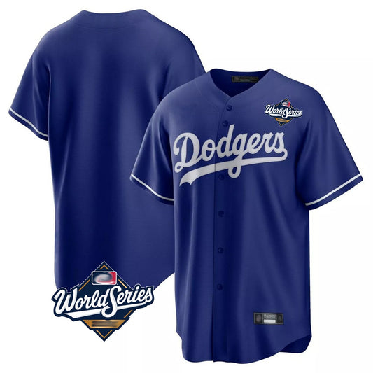 Los Angeles Dodgers Blank Player Royal RONA Game Home World Series Stitched Jerseys