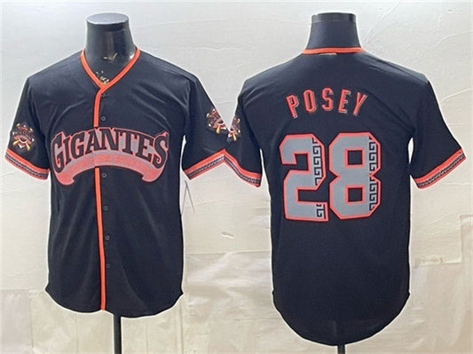 San Francisco Giants #28 Buster Posey Black RONA 2026 Alternate Stadium Stitched Jersey