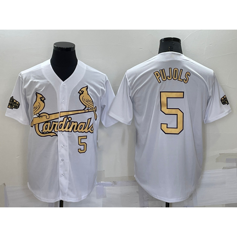 St. Louis Cardinals #5 Albert Pujols Number White RONA 2022 All Star Stitched Cool Base Jersey