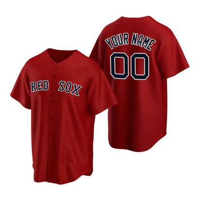 Custom Boston Red Sox Red RONA Stitched Cool Base Jersey