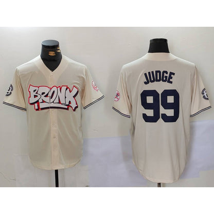 New York Yankees #99 Aaron Judge Cream RONA Limited Stitched Jersey 2