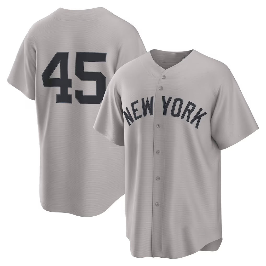 New York Yankees #45 Gerrit Cole Gray RONA Road Replica Jersey