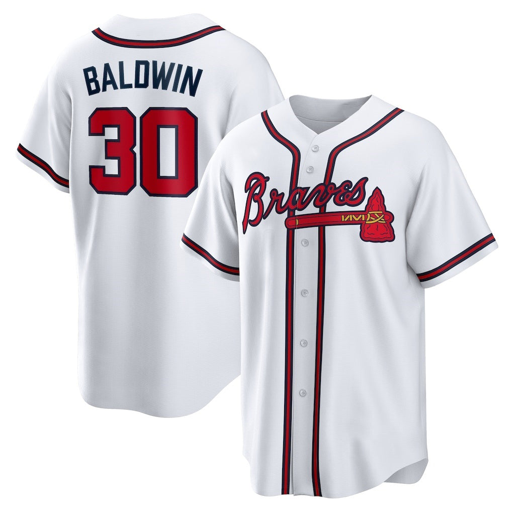 Atlanta Braves #30 Drake Baldwin White RONA Home Replica Jersey