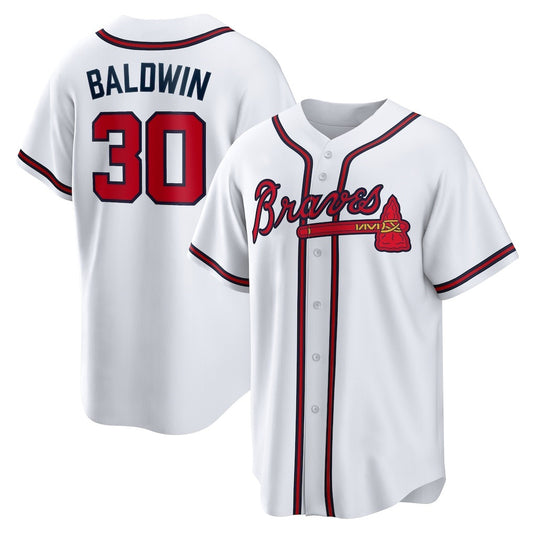 Atlanta Braves #30 Drake Baldwin White RONA Home Replica Jersey