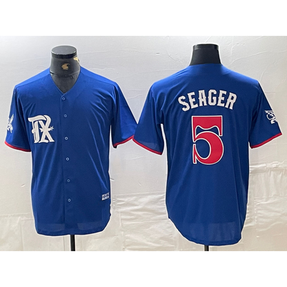 Texas Rangers #5 Corey Seager Royal Blue RONA 2023 City Connect Stitched Jersey