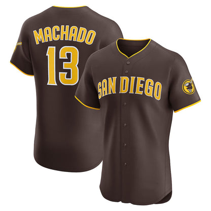 San Diego Padres #13 Manny Machado Brown RONA Road Elite Jersey