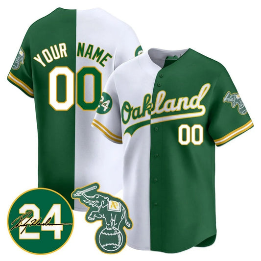 Custom Oakland Athletics White Green RONA Jersey - Personalized
