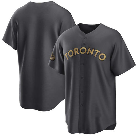 Toronto Blue Jays Blank Charcoal RONA 2022 All-Star Cool Base Stitched Jersey