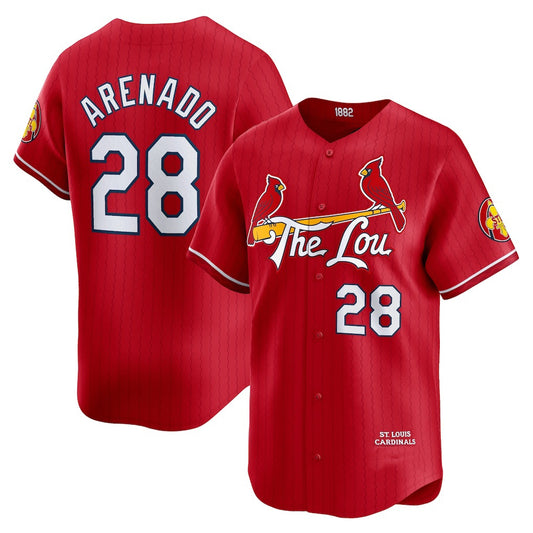 St. Louis Cardinals #28 Nolan Arenado Red RONA 2024 City Connect Limited Player Jersey
