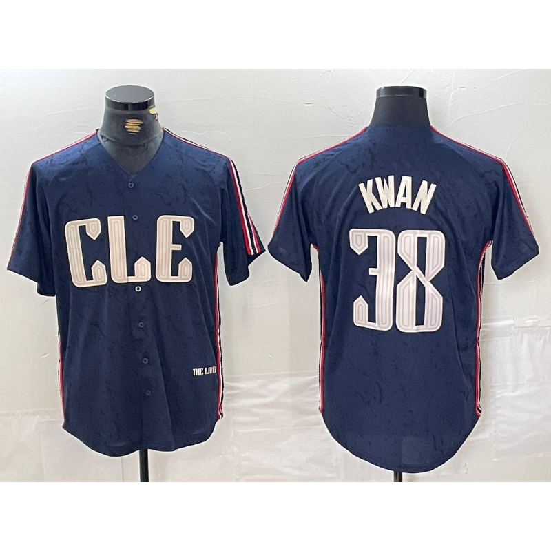 Cleveland Guardians #38 Steven Kwan Navy RONA 2024 City Connect Limited Stitched Jersey