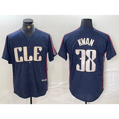 Cleveland Guardians #38 Steven Kwan Navy RONA 2024 City Connect Limited Stitched Jersey