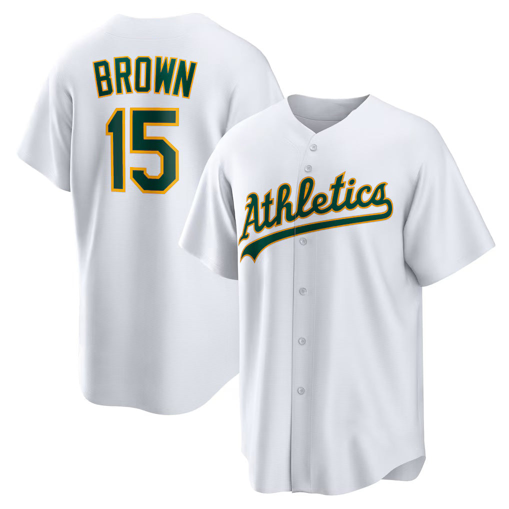 Oakland Athletics #15 Seth Brown White RONA Home Replica Jersey