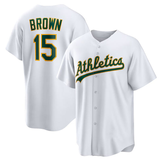 Oakland Athletics #15 Seth Brown White RONA Home Replica Jersey