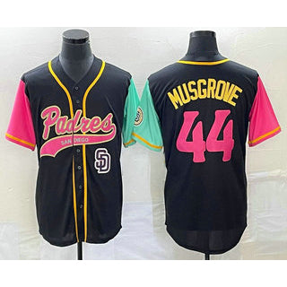 San Diego Padres #44 Joe Musgrove Black RONA NEW 2023 City Connect Cool Base Stitched Jersey 2