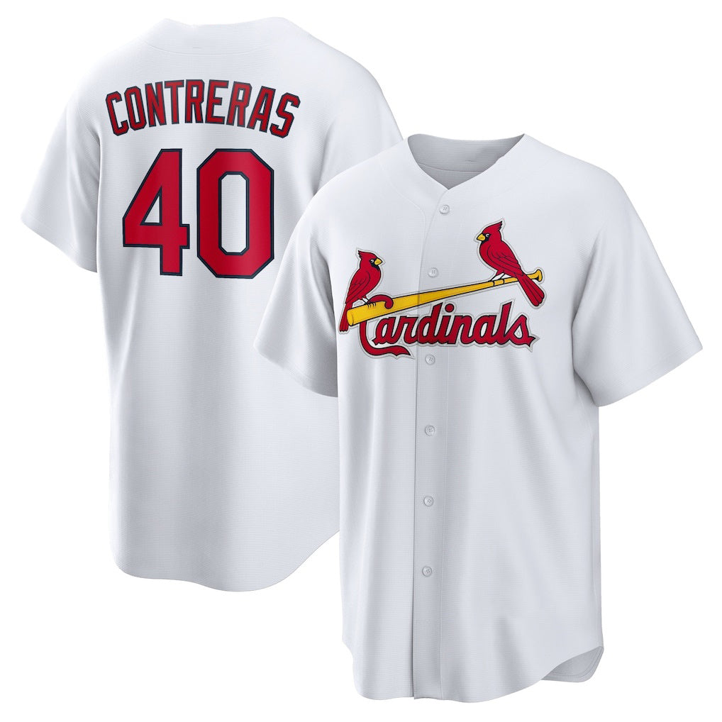 St. Louis Cardinals #40 Willson Contreras White RONA Home Replica Player Jersey