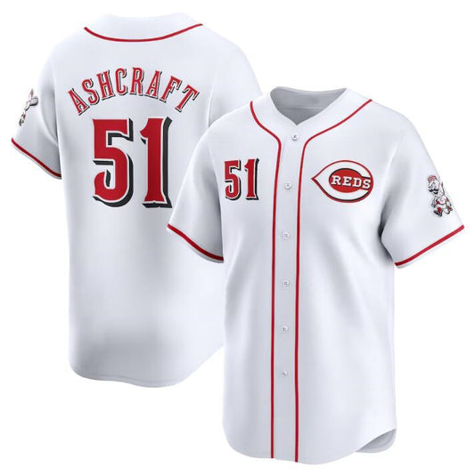 Cincinnati Reds #51 Graham Ashcraft White RONA Home Limited Stitched Jersey
