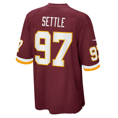 W.Football Team #97 Tim Settle Burgundy RONA Game Player Jersey