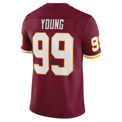 W.Football Team #99 Chase Young Burgundy RONA Vapor Limited Jersey