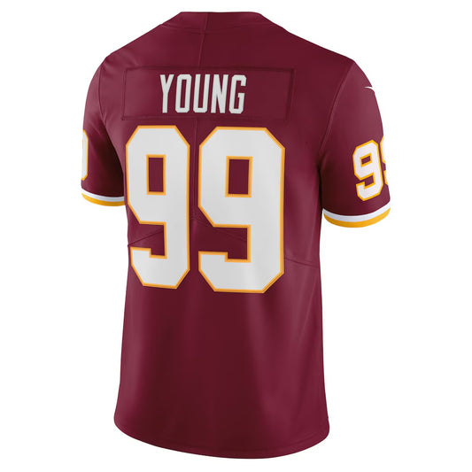 W.Football Team #99 Chase Young Burgundy RONA Vapor Limited Jersey