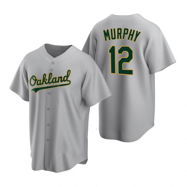 Oakland Athletics #12 Sean Murphy Grey RONA Cool Base Stitched Jersey