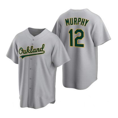 Oakland Athletics #12 Sean Murphy Grey RONA Cool Base Stitched Jersey