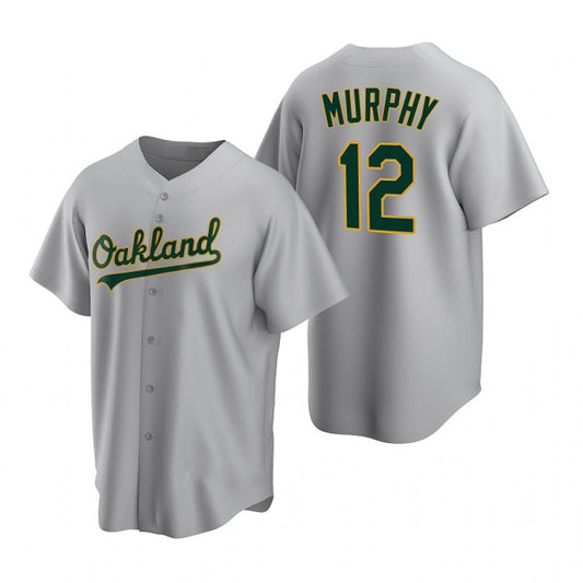 Oakland Athletics #12 Sean Murphy Grey RONA Cool Base Stitched Jersey