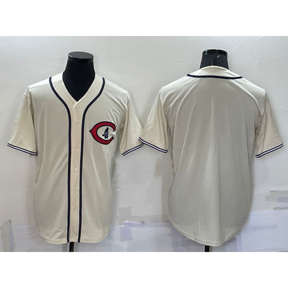 Chicago Cubs Blank Cream RONA Turn Back the Clock Stitched Cooperstown Collection Jersey